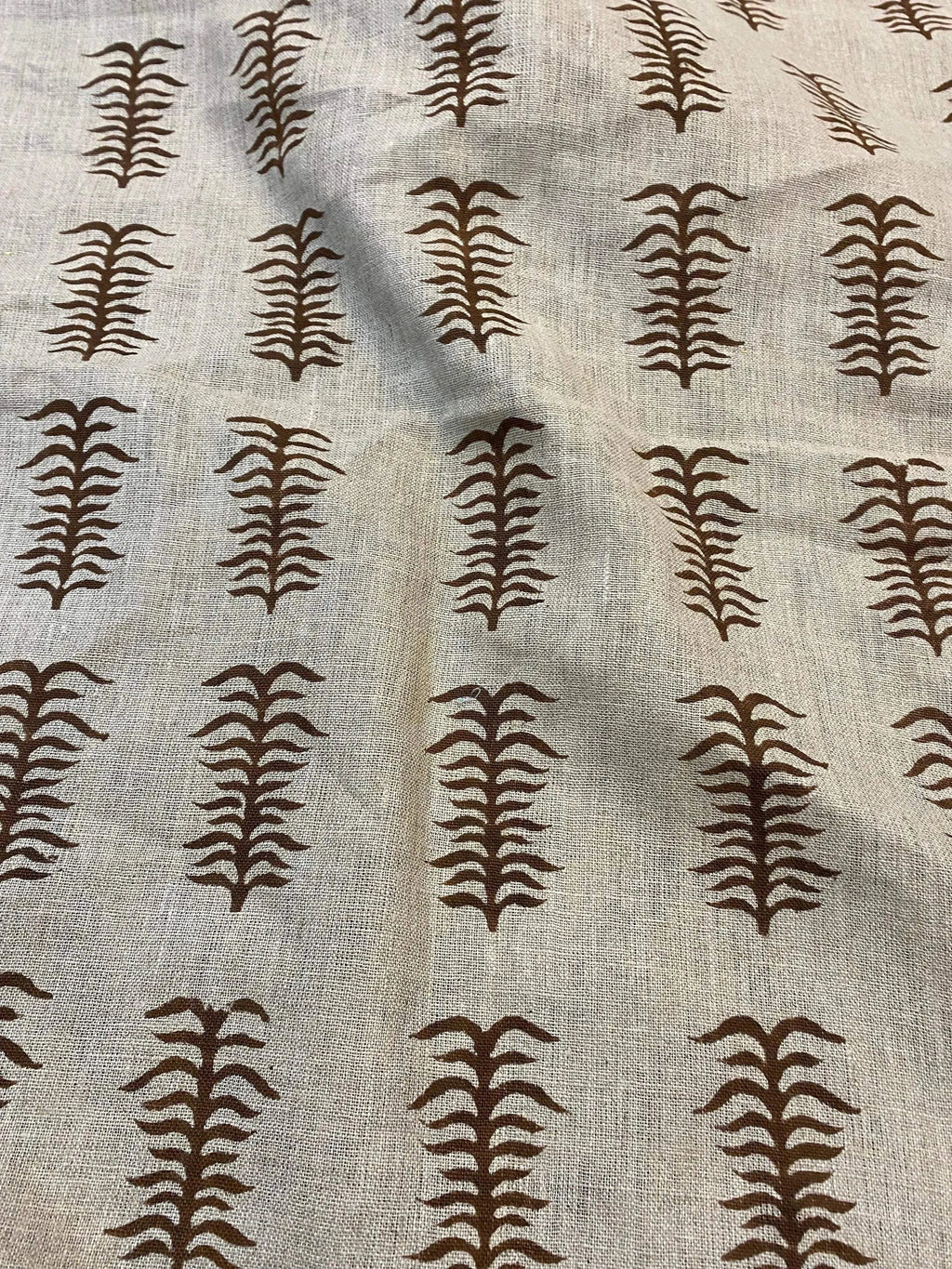 Staples Block Print Linen Designer Fabric for Upholstery, Curtains and more Linen Fabric