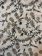 Louis Block Print Upholstery Linen Fabric Linen Fabric