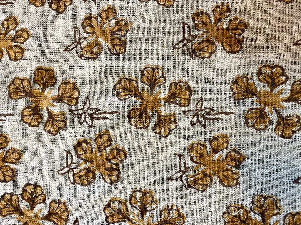 Amaris Hand Block Printed Linen Linen Fabric