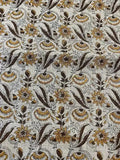 Isis Block Print Linen Linen Fabric