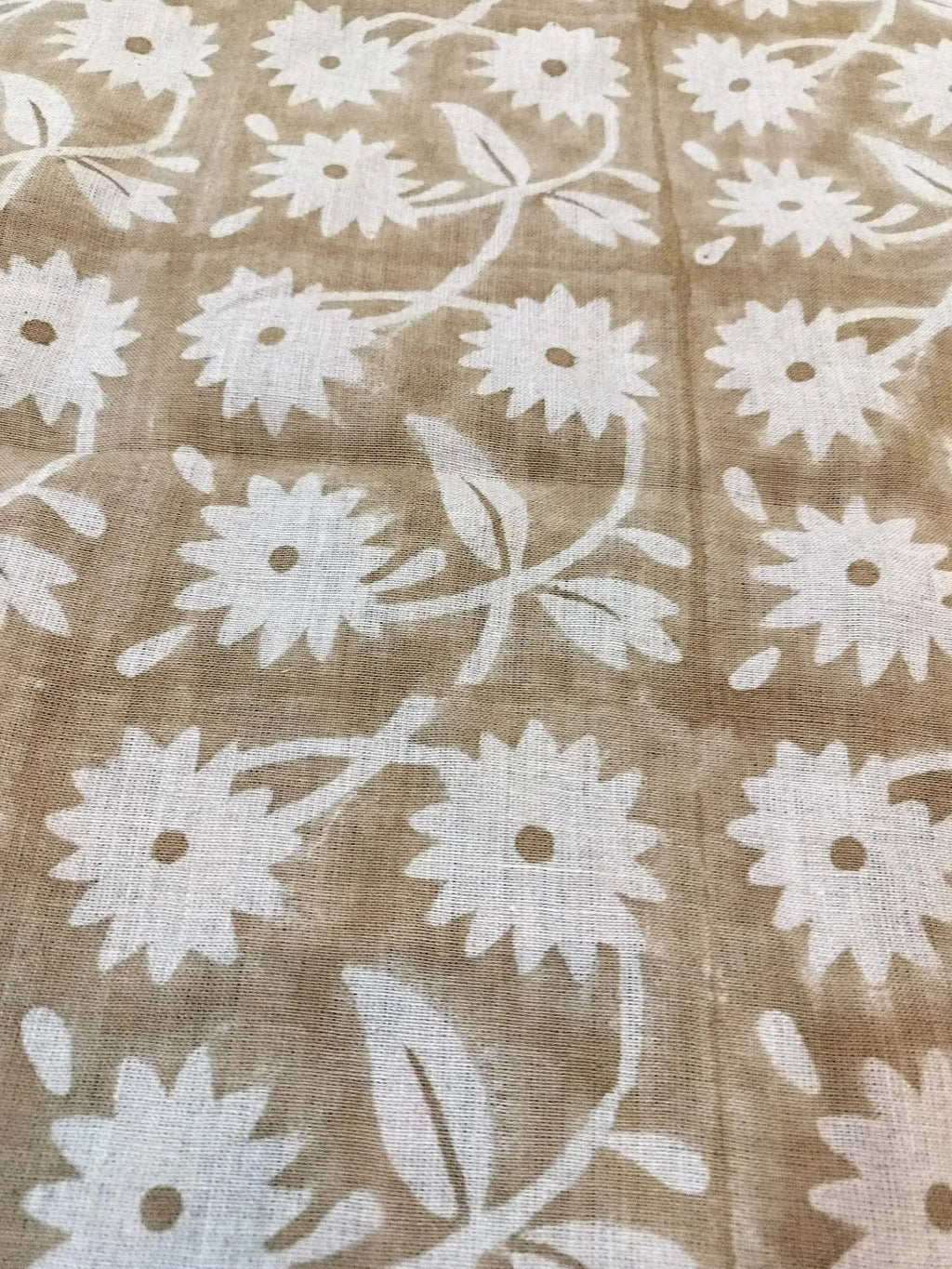 Hayley Hand Block Printed Linen Linen Fabric