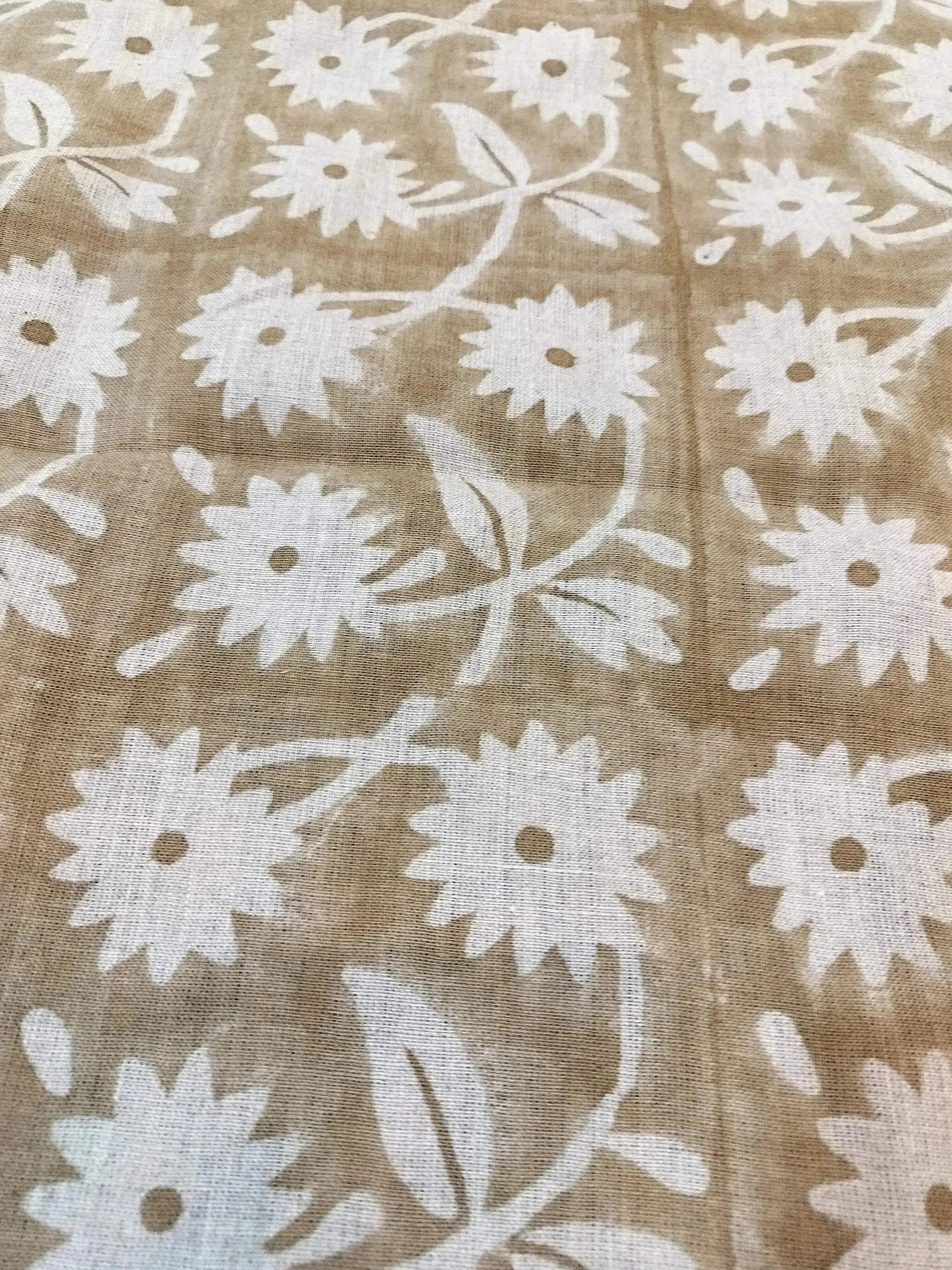Hayley Hand Block Printed Linen Linen Fabric