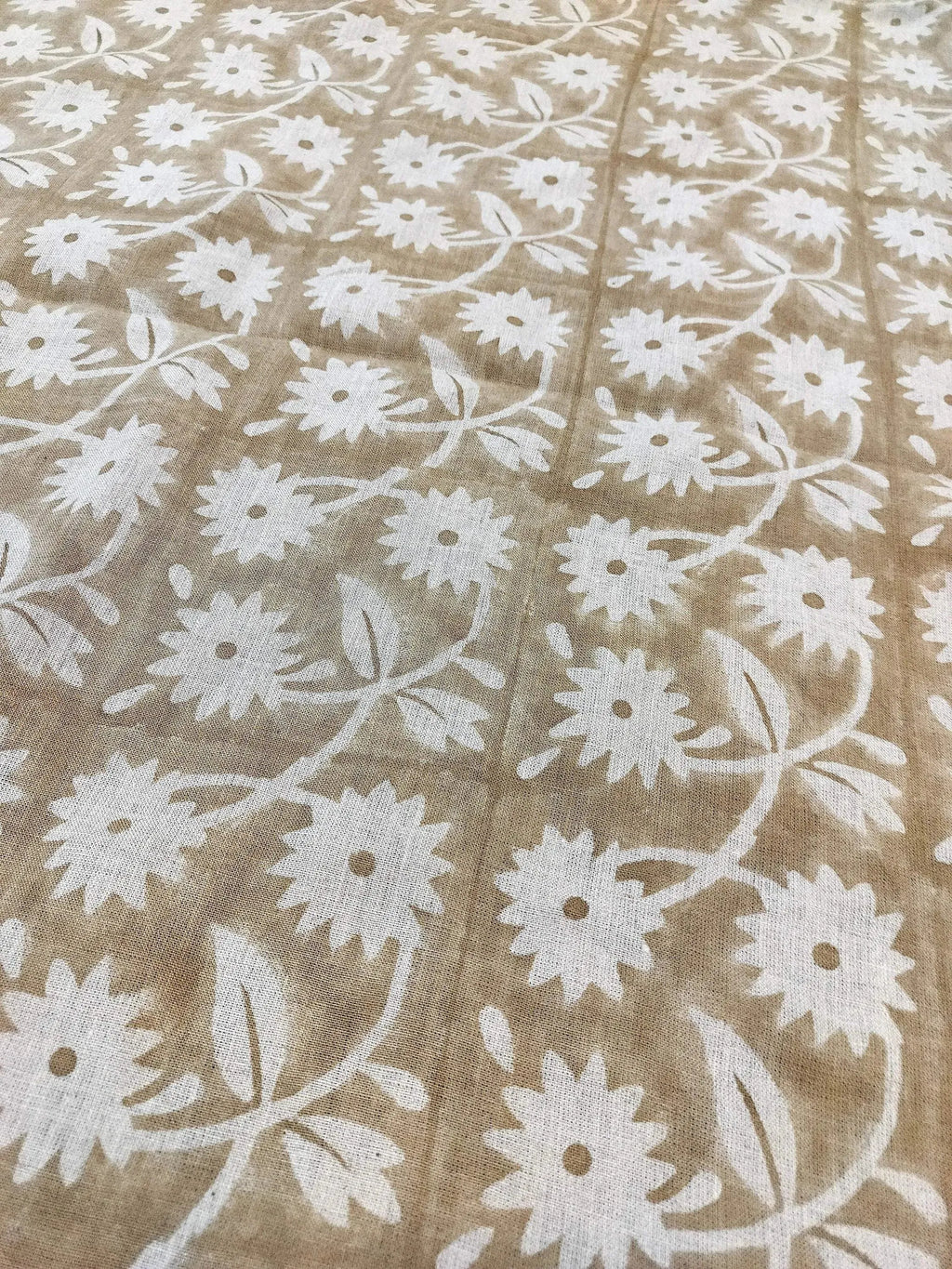 Hayley Hand Block Printed Linen Linen Fabric