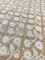 Hayley Hand Block Printed Linen Linen Fabric