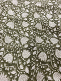 Vivienne Block Print Upholstery Linen Fabric Swatch fabric swatch