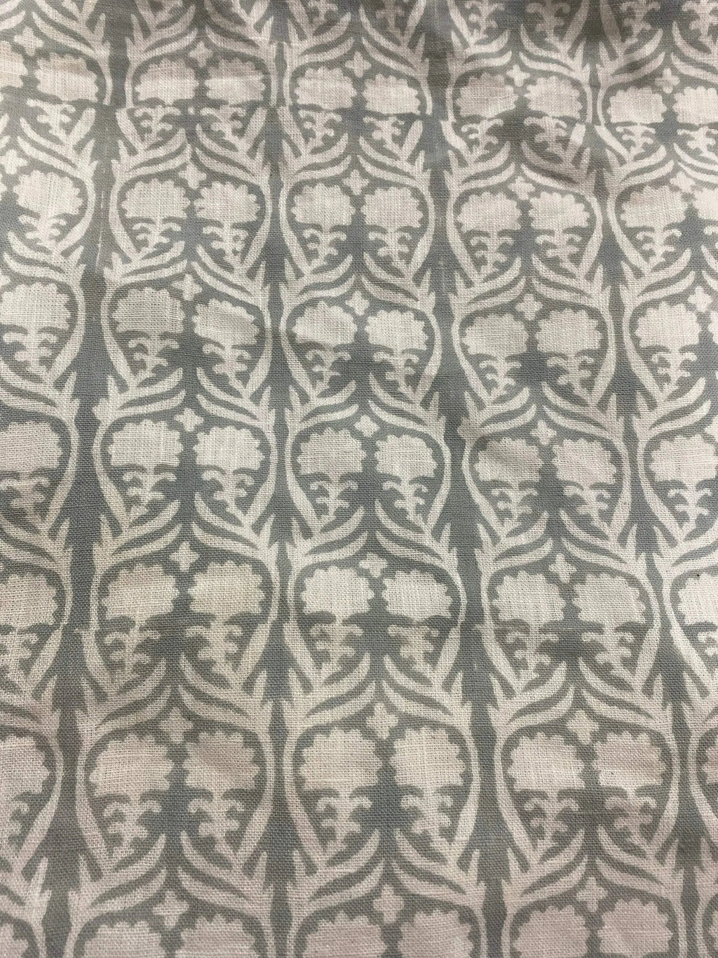 Henderson Floral Block Printed Linen Fabric Linen Fabric