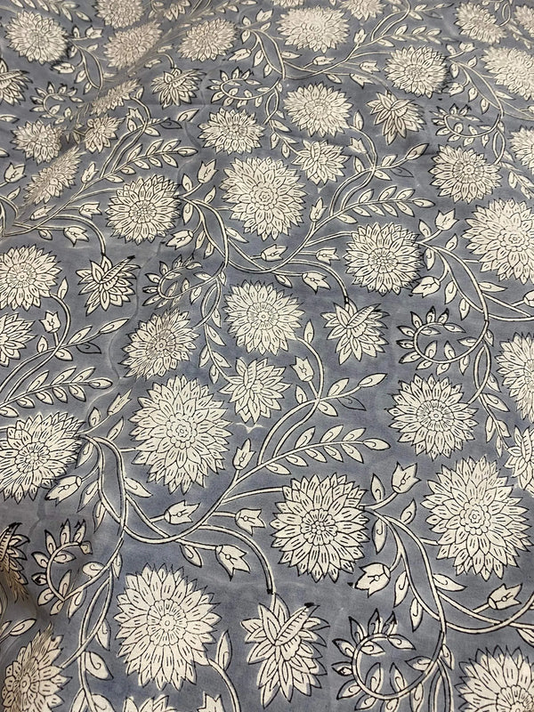 Howard Block Print Cotton Fabric By Yard