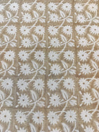 Hayley Hand Block Printed Linen Linen Fabric