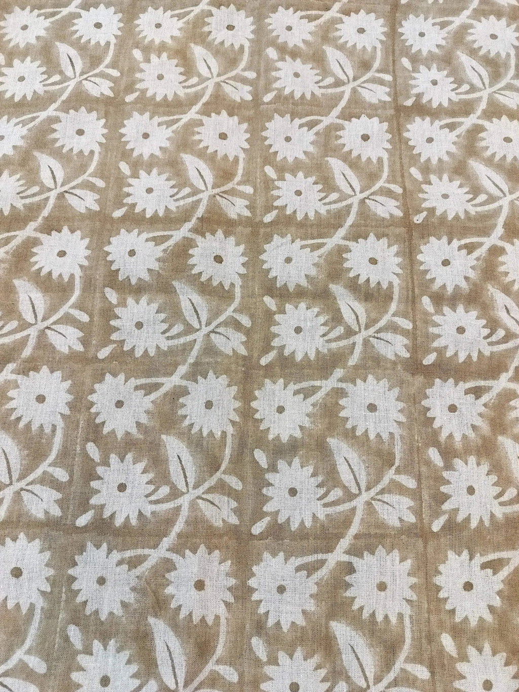 Hayley Hand Block Printed Linen Linen Fabric