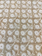 Hayley Hand Block Printed Linen Linen Fabric