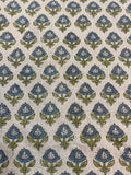 Orla Hand Block Linen Fabric Swatch fabric swatch