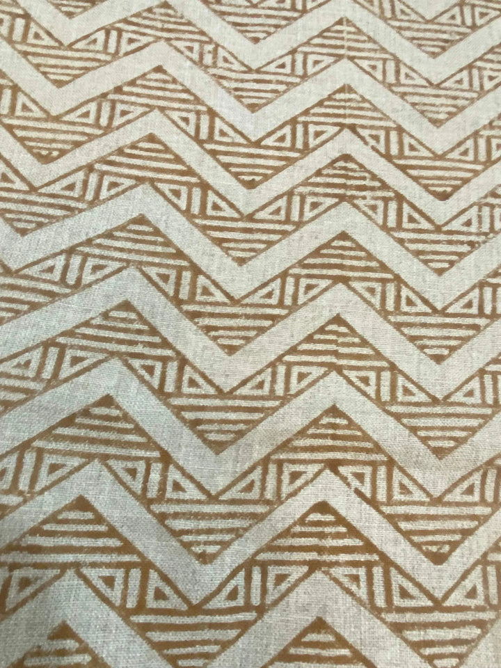 58" inches Hand Block Printed Linen Fabric , Home Decor Best Linen Fabric for decor, pillows ,upholstery, curtain - Maple Village Lane