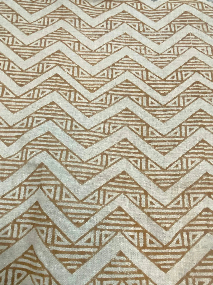 58" inches Hand Block Printed Linen Fabric , Home Decor Best Linen Fabric for decor, pillows ,upholstery, curtain - Maple Village Lane