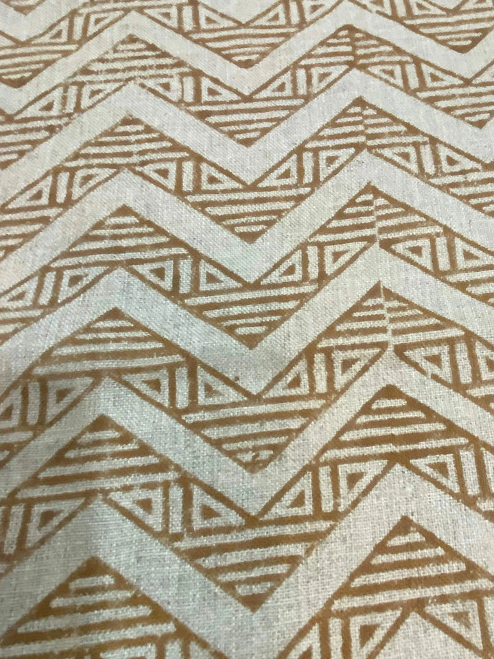 58" inches Hand Block Printed Linen Fabric , Home Decor Best Linen Fabric for decor, pillows ,upholstery, curtain - Maple Village Lane