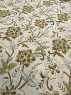 Holly Block Print Linen Fabric Linen Fabric