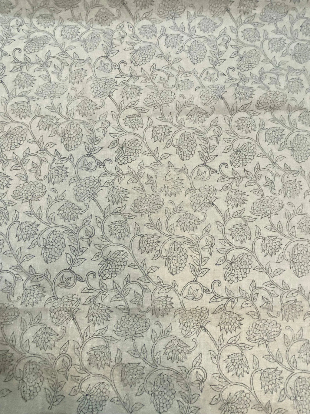 Fiora Block Printed Linen Fabric Linen Fabric