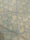 Fiora Block Printed Linen Fabric Swatch fabric swatch