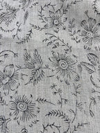 Rosa Block Print Linen Linen Fabric