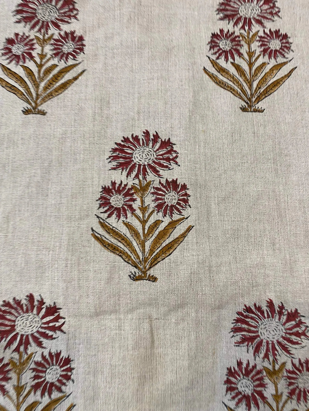 Zella Hand Block Linen Linen Fabric