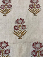 Zella Hand Block Linen Linen Fabric