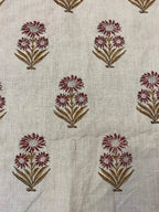 Zella Hand Block Linen Linen Fabric