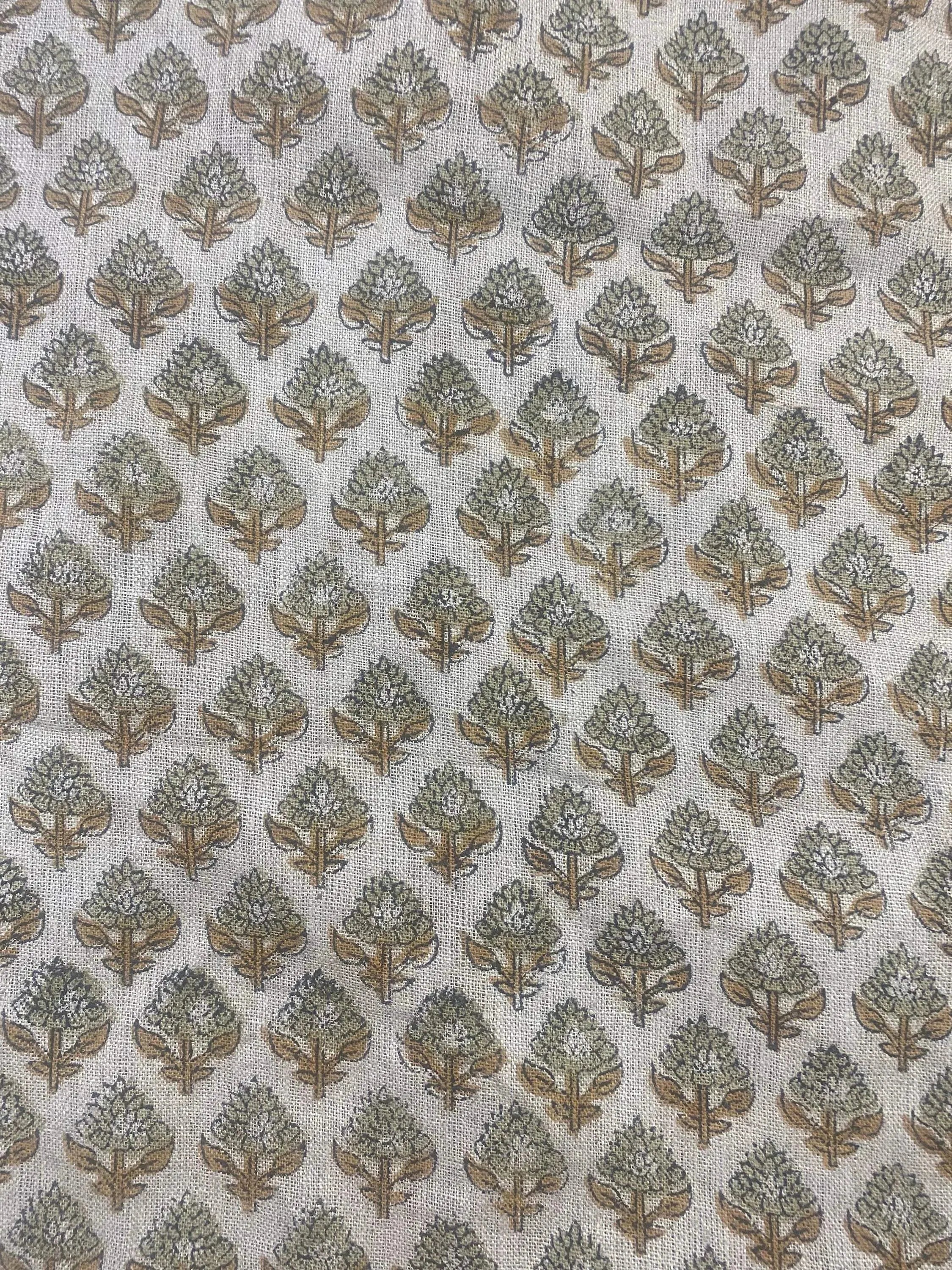 Orla Hand Block Linen Fabric Linen Fabric