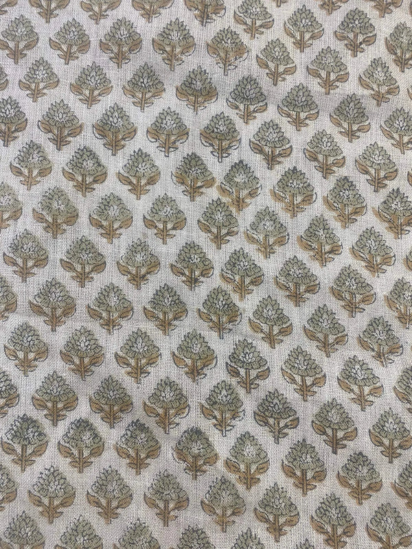 Orla Hand Block Linen Fabric