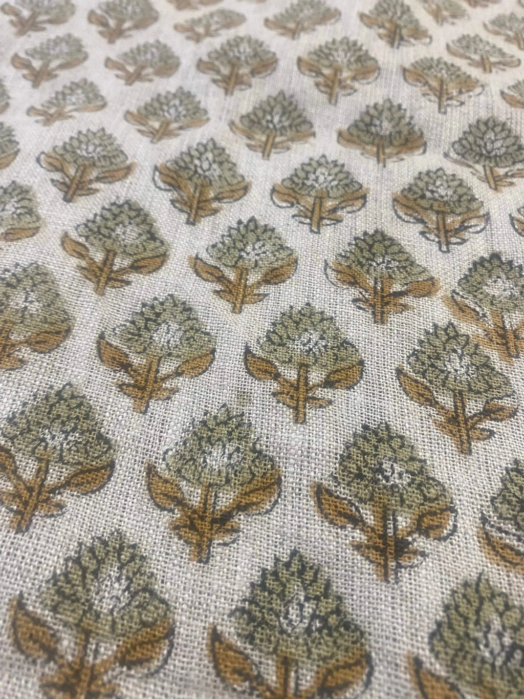 Orla Hand Block Linen Fabric Linen Fabric