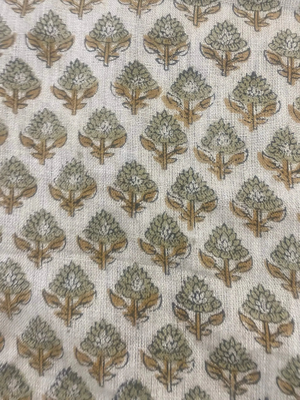 Orla Hand Block Linen Fabric Linen Fabric