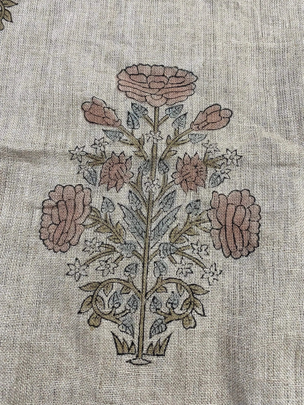 Nerina Floral Block Printed Linen