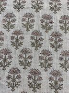 Zelda Hand Block Printed Linen Linen Fabric