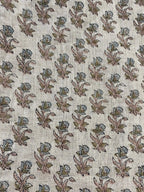 Petra Block Printed Linen Fabric Linen Fabric