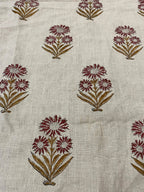 Zella Hand Block Linen Linen Fabric