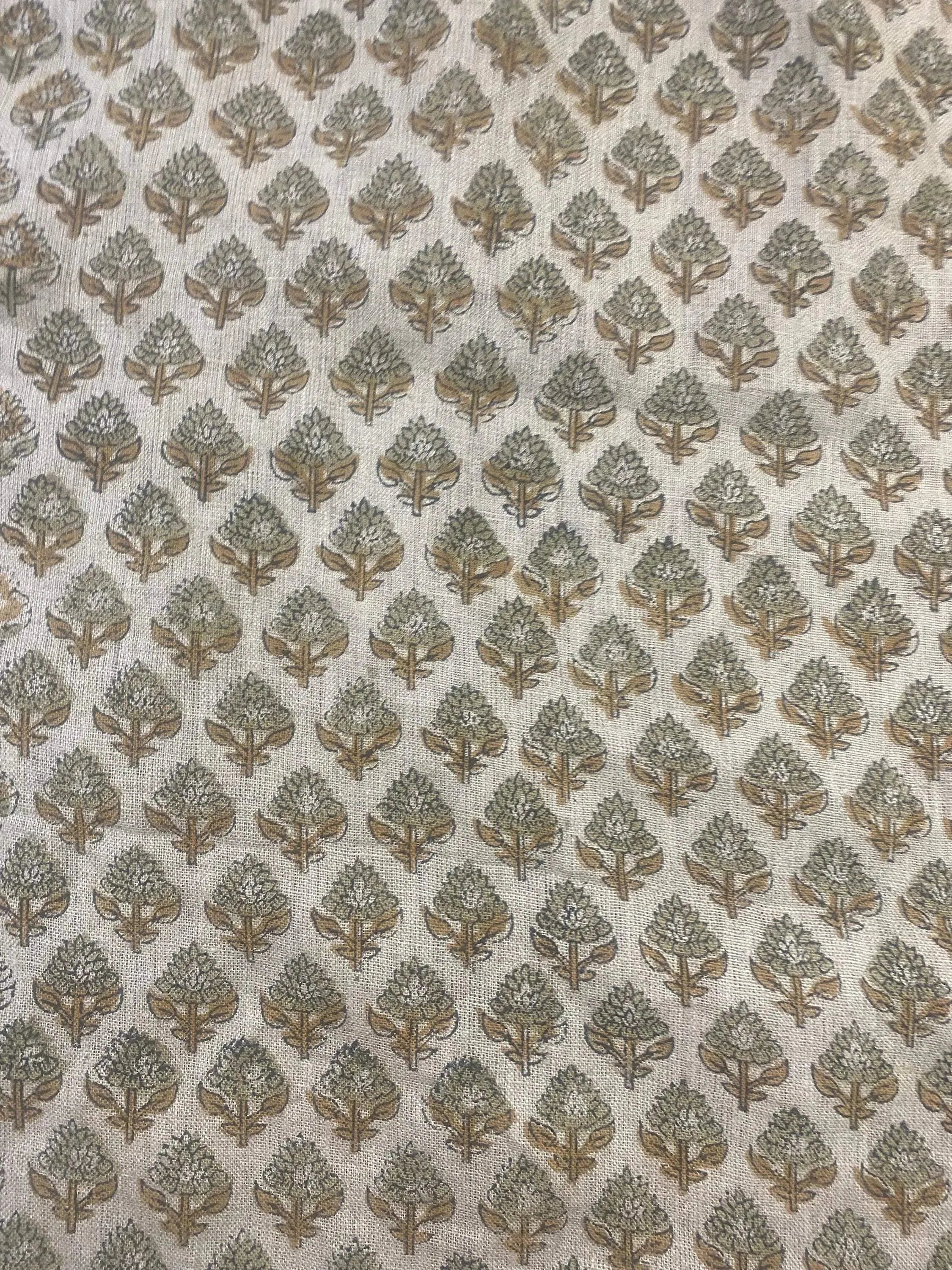 Orla Hand Block Linen Fabric Linen Fabric