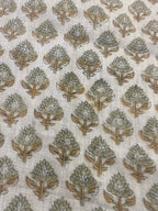 Orla Hand Block Linen Fabric Linen Fabric