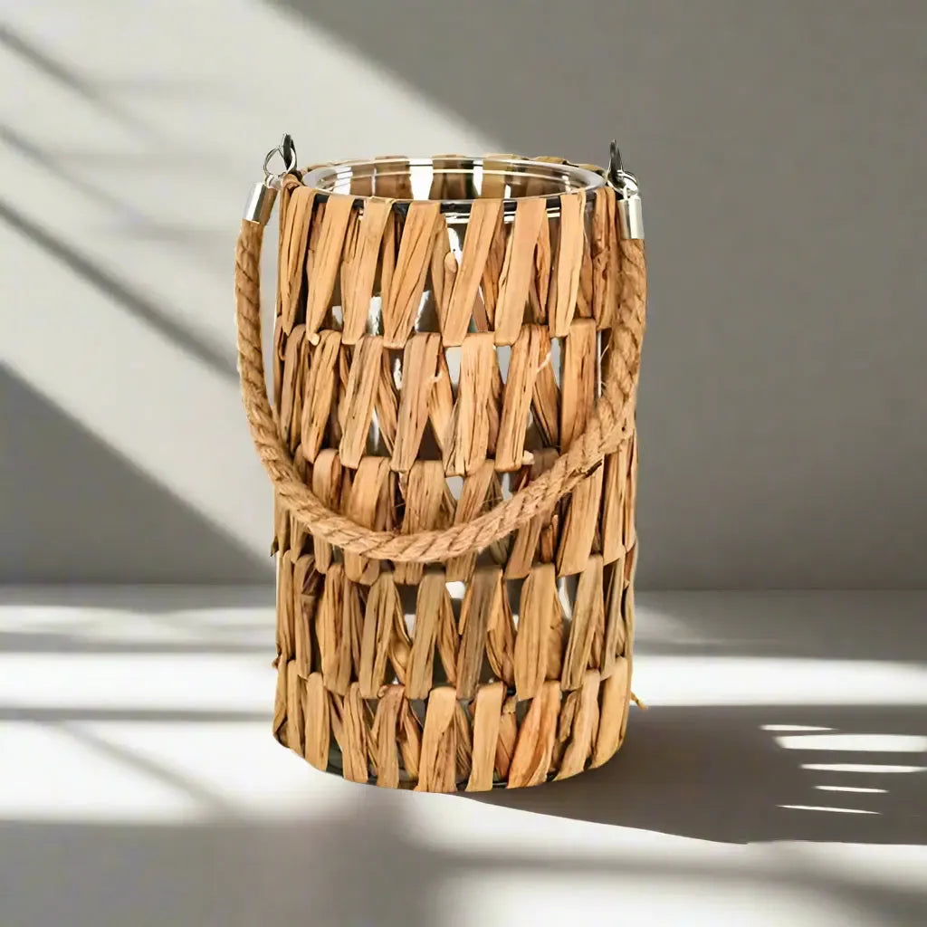 Natural Woven Lantern Vase & Pots