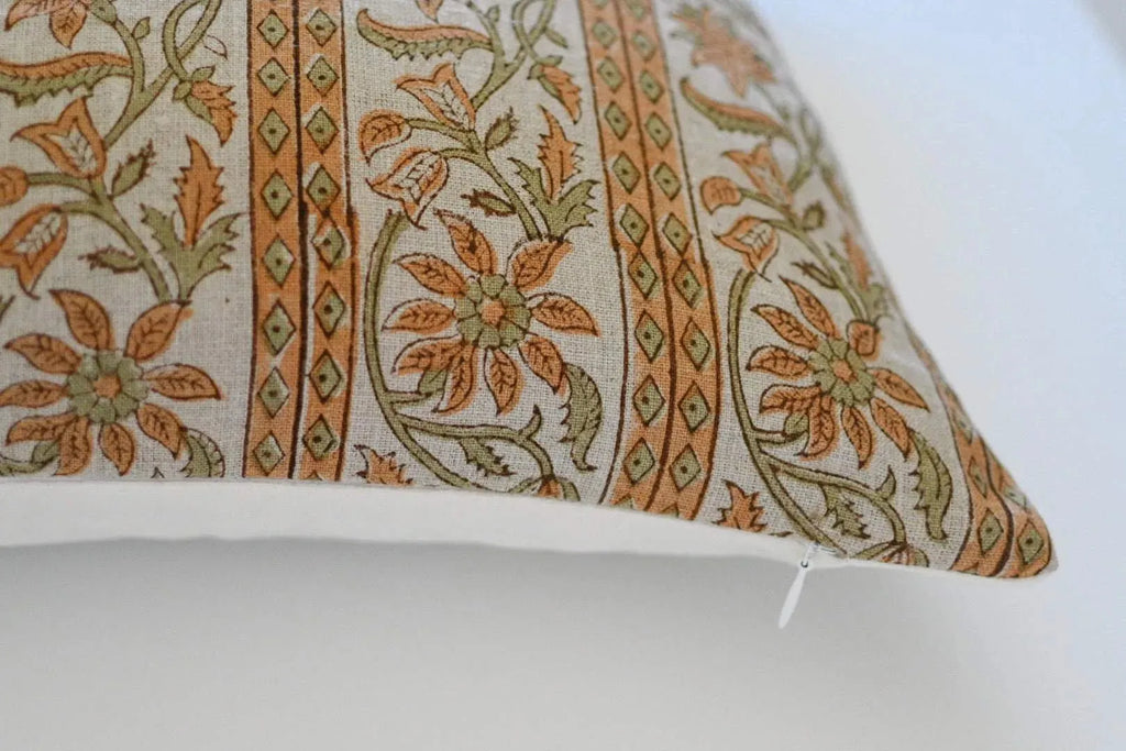 Serah Botanical Print Warm White Pillow Cover Pillow Covers