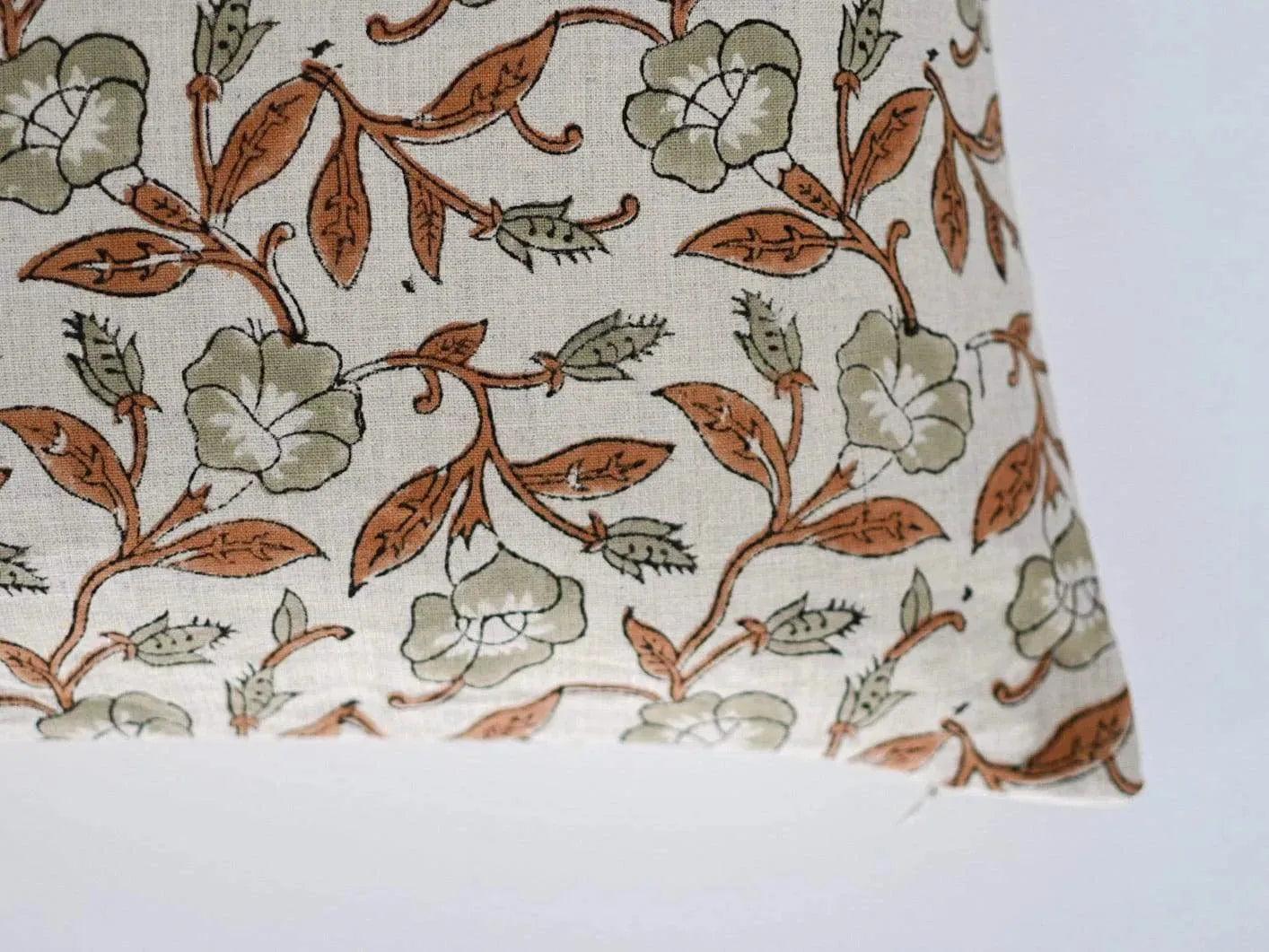 Mabel Botanical Print Warm White Pillow Cover Pillow Covers