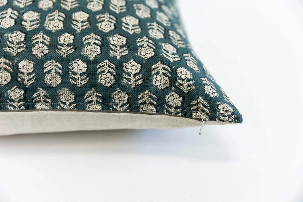 Jade Ditsy Prints Deep Teal Pillow Cover Pillow Covers