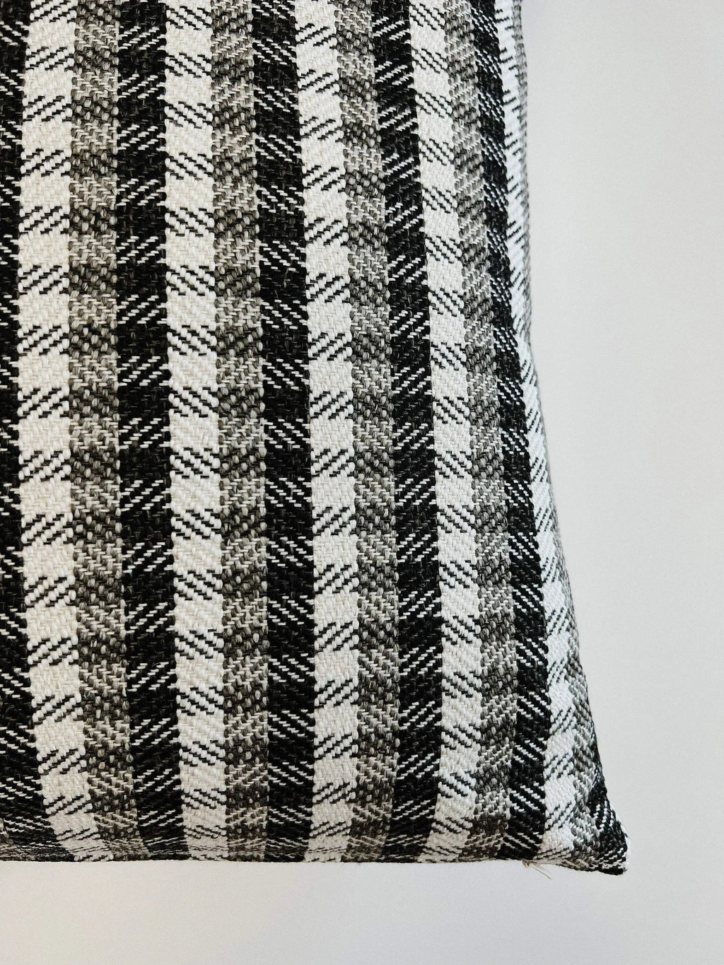 Magnus Check Ash Grey Pillow Cover Pillow Covers