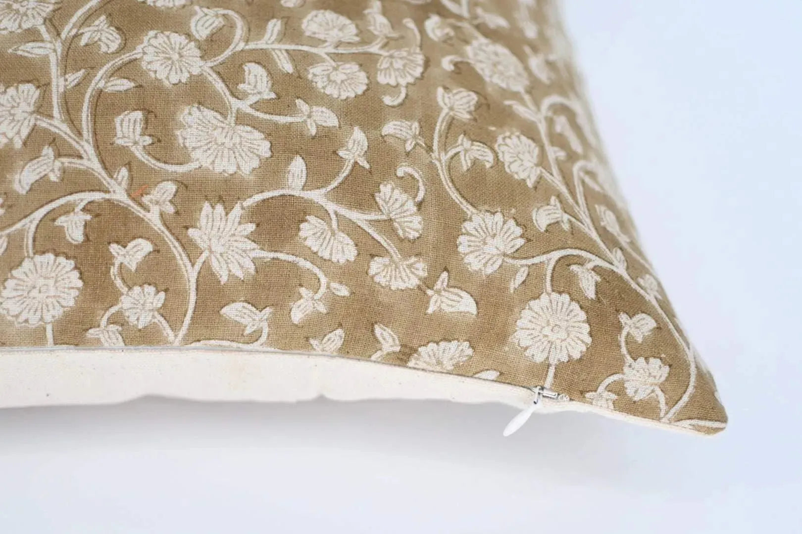 Samuel Botanical Print Deep Camel Pillow Cover Pillow Covers