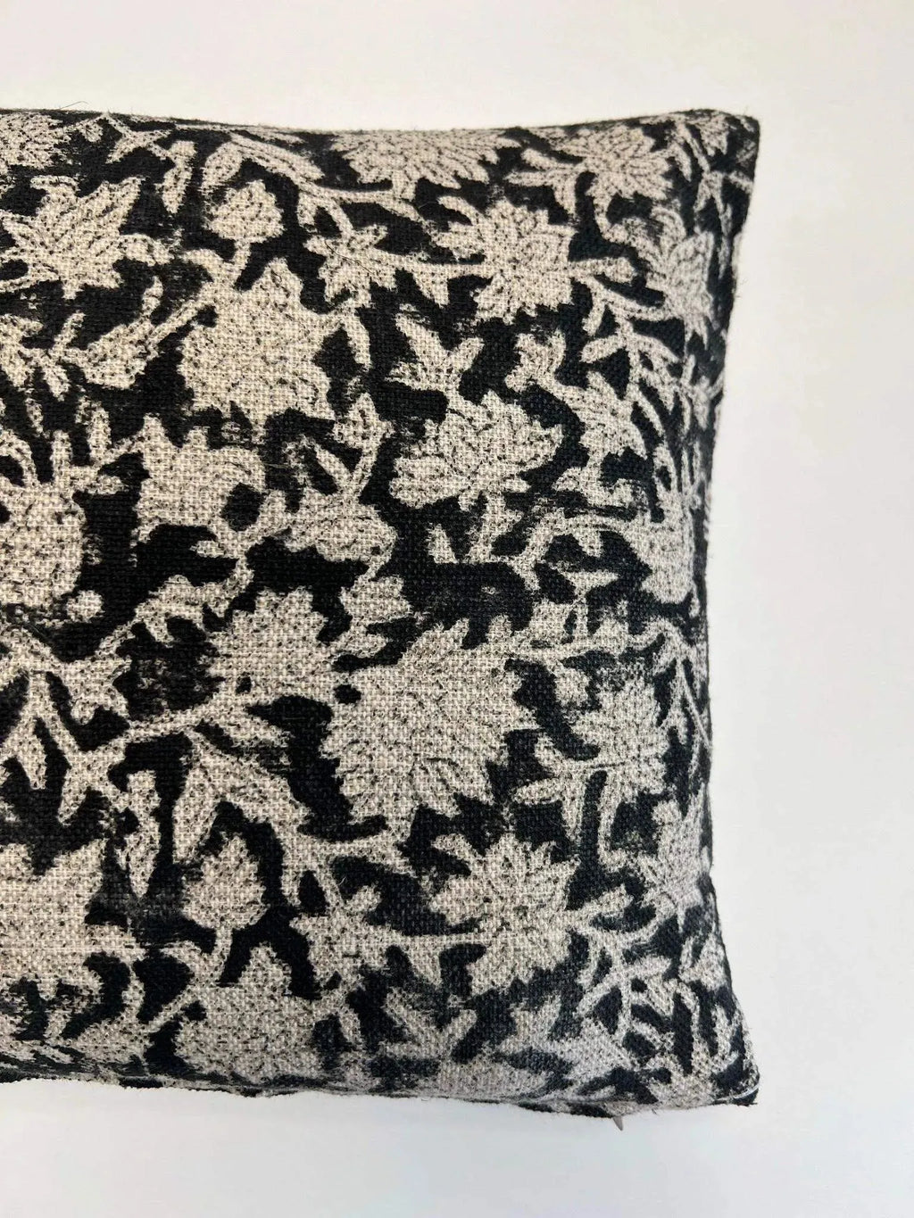 Franny Botanical Print Black Pillow Cover Pillow Covers