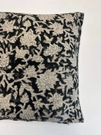Franny Botanical Print Black Pillow Cover Pillow Covers