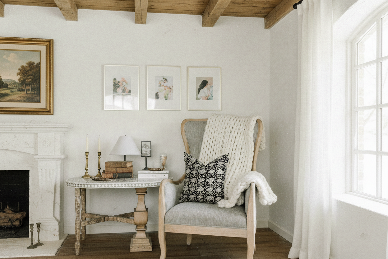 Phoebe Botanical Print Black Pillow Cover