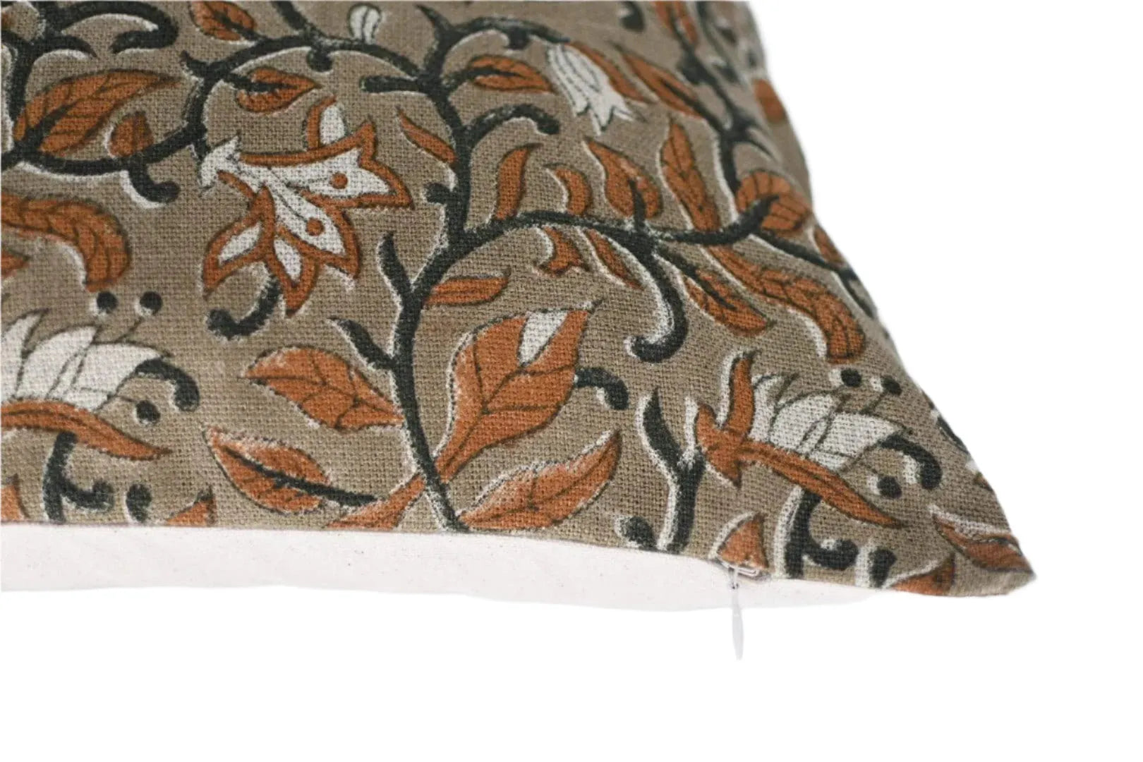 Charles Botanical Print Deep Caramel Pillow Cover Pillow Covers