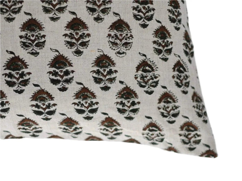 Sebastian Ditsy Prints Natural Linen Pillow Cover Pillow Covers