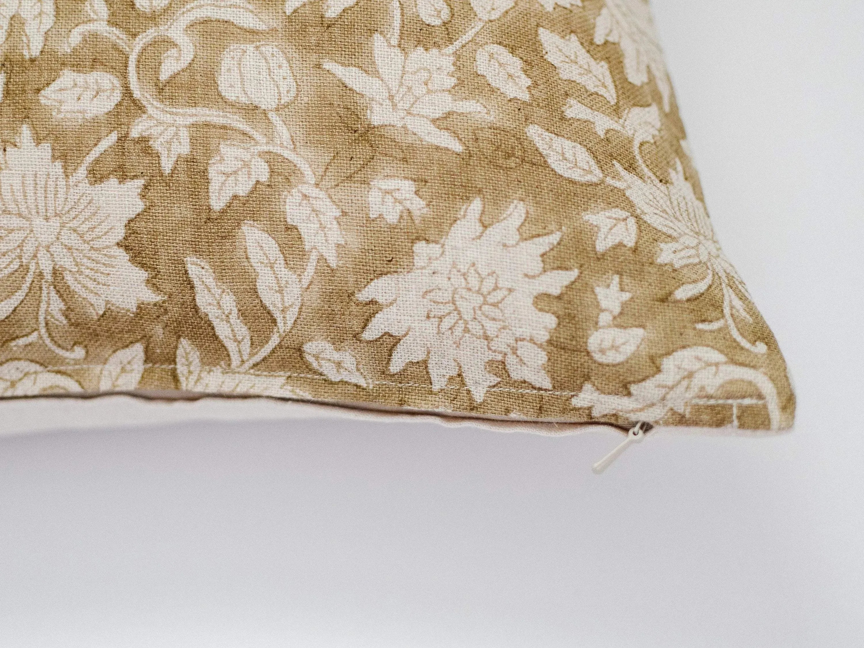 Molly Botanical Print Deep Caramel Pillow Cover Pillow Covers