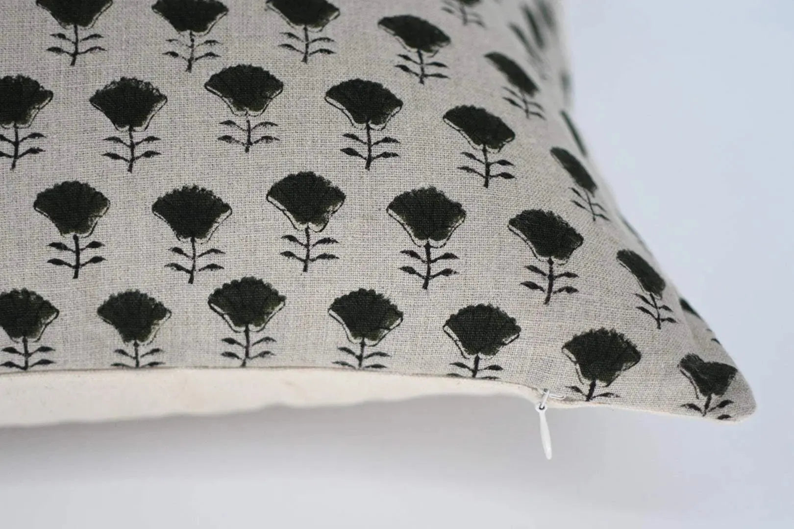 Emily Ditsy Prints Natural Linen Pillow Cover Pillow Covers