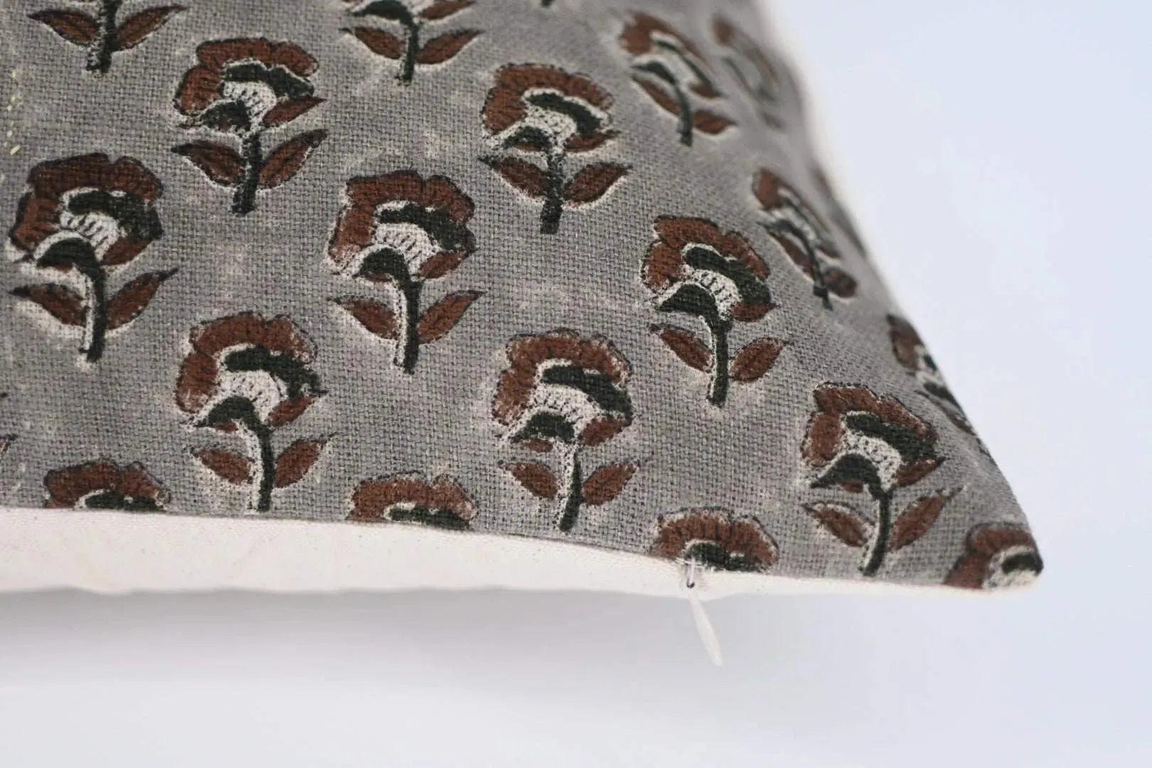 James Ditsy Prints Ash Grey Pillow Cover Pillow Covers