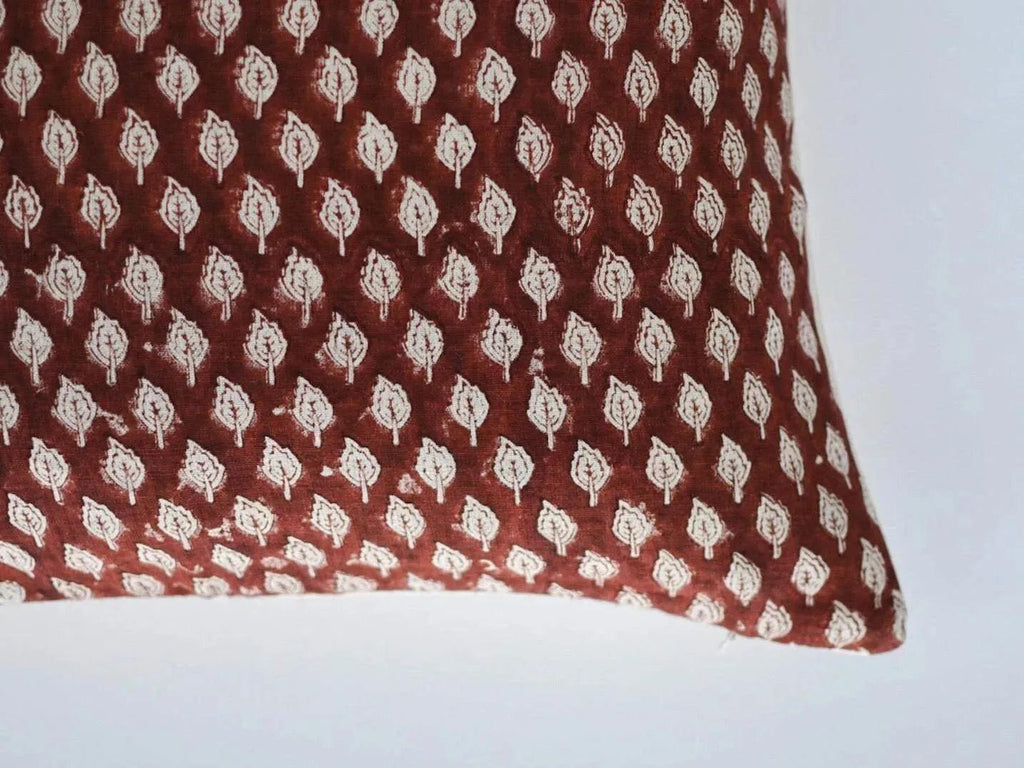 Violet Ditsy Prints Oxblood Pillow Cover Pillow Covers